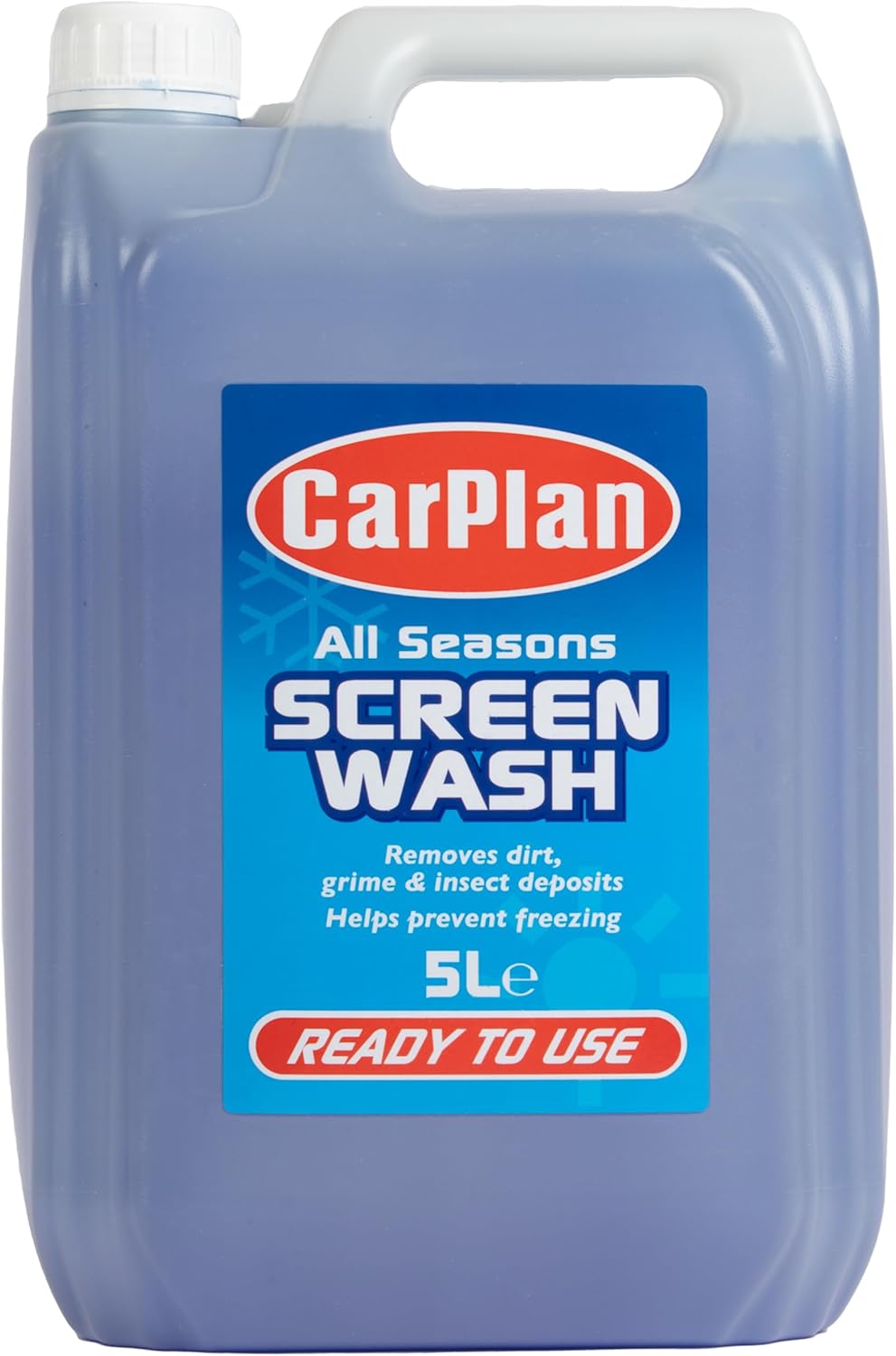 CarPlan All Seasons Ready Mixed Screen Wash, Removes Dirt, Grime, Prevents Freezing, 5 Litres