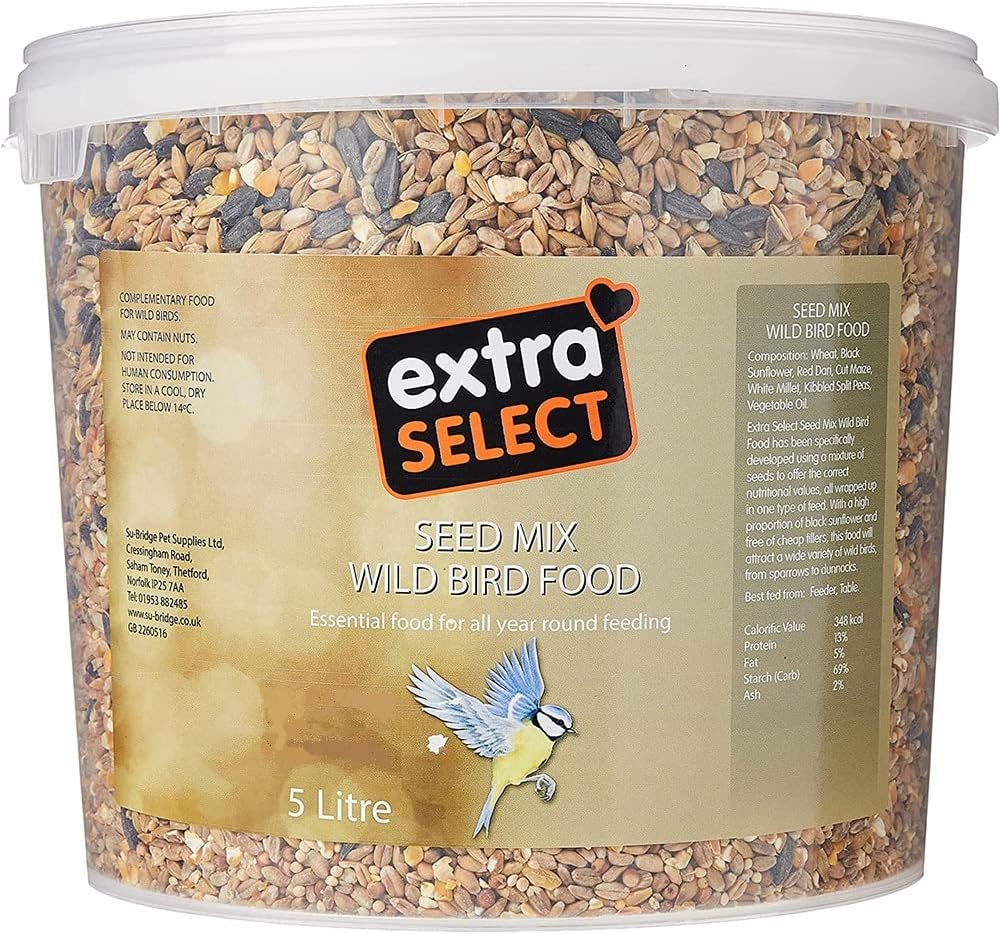 Extra Select Seed Mix Wild Bird Food, 5 Litre (Package may vary)