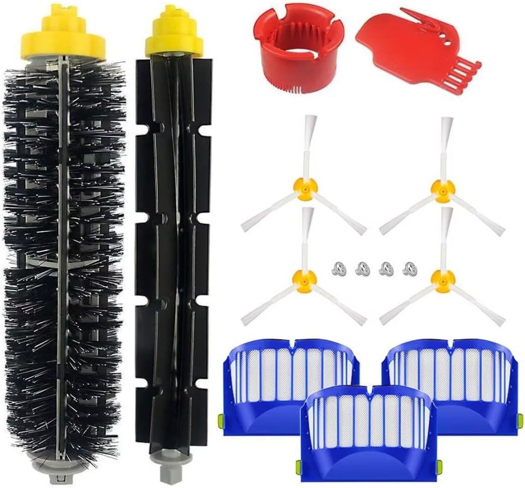 HoHome Accessories for iRobot Roomba 600 Series, Replacement Parts for Roomba 600 605 606 610 614 616 620 621 625 630 635 640 645 650 655 660 665 670 671 680 690-15pcs Replenishment Kit