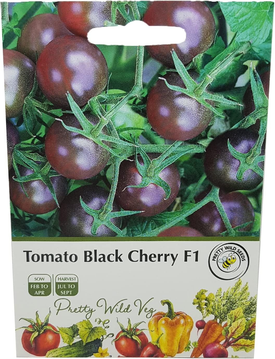 Tomato Black Cherry Seeds in Pictorial Packet from a UK Seller Heavy cropping with a Very Rich Flavour