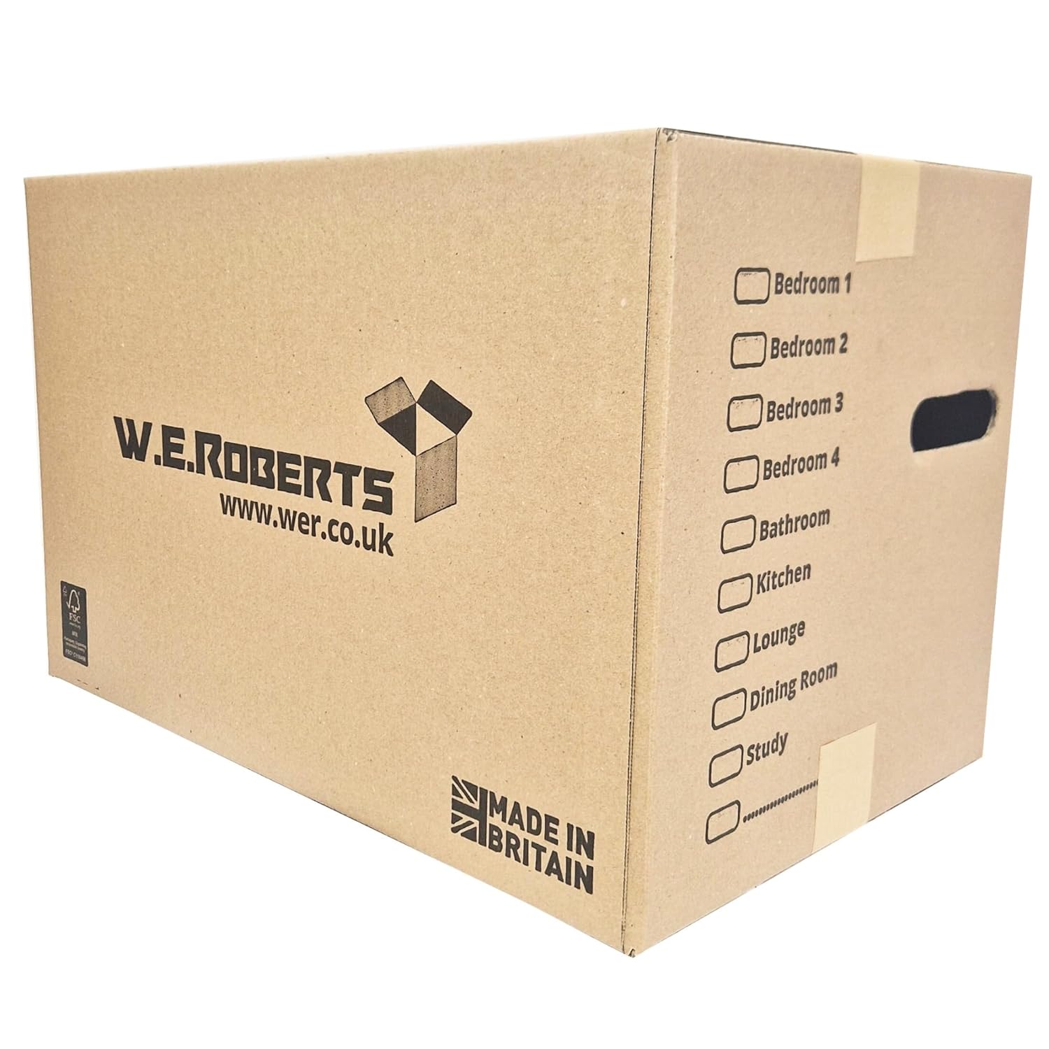 W.E. Roberts 10 x Large Strong Moving Boxes Moving Boxes Moving Boxes Large Boxes with Grip Holes and Room List